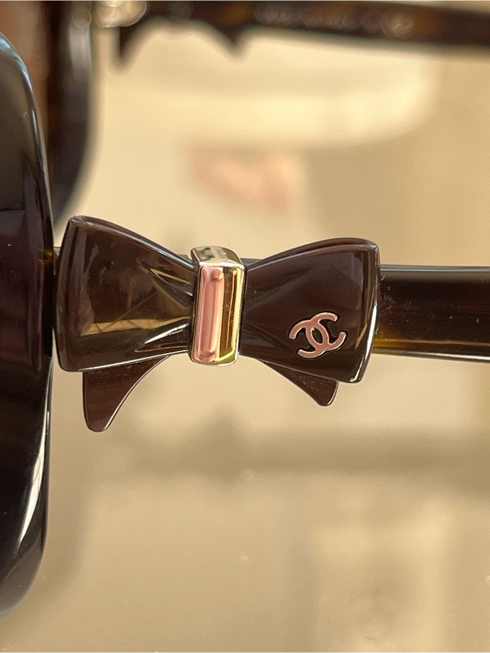 CHANEL CC Bow Tortoiseshell Sunglasses Brown Gradient Lenses - Picture 12 of 16